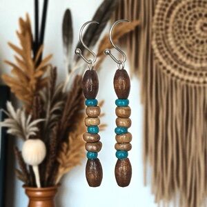 5 For $25💫Boho Style Wooden Bead Dangles